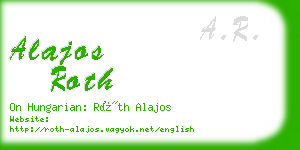 alajos roth business card